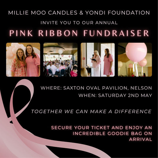 Millie Moo Candles and Yondi Foundation Pink Ribbon Event